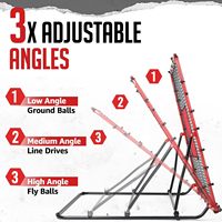 Filet de rebond portable pour balle de baseball, pare-chocs réglables sur trois niveaux, pliable, en acier, avec logo personnalisé