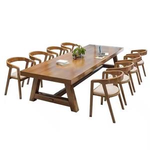 北欧無垢材の長方形ダイニングテーブルロングパインデスク8人用多目的ダイニングルーム用 - Product Image 6