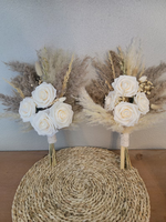 Boho mariage pampa herbe blanc rose bouquet pour arrangement bureau ornements cadeau