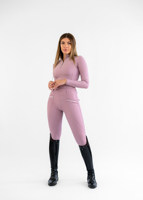 Vêtements équestres personnalisés en gros, OEM, chemise à séchage rapide, coupe ajustée, sous-vêtement pour femme, demi-zip