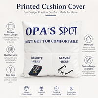 Housse de coussin personnalisée multi-tailles pour chambre à coucher et salon avec poches