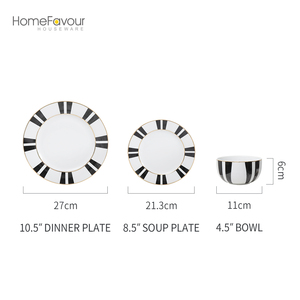 <span class=keywords><strong>Set</strong></span> di Stoviglie in Ceramica Stile Occidentale 12/18 Pezzi, <span class=keywords><strong>Piatti</strong></span> e Vassoi per Ristorante, Servizio di Porcellana per <span class=keywords><strong>6</strong></span> <span class=keywords><strong>Persone</strong></span> - Product Image 2