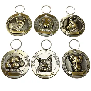 2024 New Pet Bronze Dog Tag 3D-Relief Ausweiskarte Schmuck Katze und Hundzubehör individualisierbare Gravur