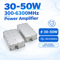 Module amplificateur de puissance RF GaN haute efficacité 30-50W 300-6300MHz, gain maximal 38dB, gain de petite puissance 45-50dB pour solution C-UAV