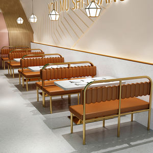 Combinación de sofá y silla de diseño moderno personalizado para restaurante, Hotel, cafetería, tienda de té, Residencia para cocinar postres de leche - Product Image 3