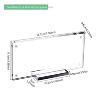 Cadre photo magnétique en acrylique transparent, cadre de présentation pour billets de banque commémoratifs/dollars américains, support de présentation de bureau avec base