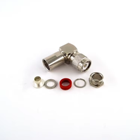 Connecteur coaxial RF TNC mâle à angle droit étanche pour câble 5D-FB / LMR300, idéal pour antennes industrielles 50 ohms