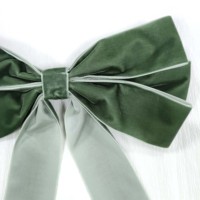 Lazo de terciopelo sólido de lujo al por mayor de fábrica para decoración de Halloween, bodas, árboles de Navidad, escaleras, coronas y chimeneas, prefabricado