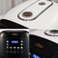 Multicuiseur 3L 500W avec cuve intérieure antiadhésive et minuterie tactile, cuisinière alimentaire IA pour la maison, la cuisine et l'hôtellerie