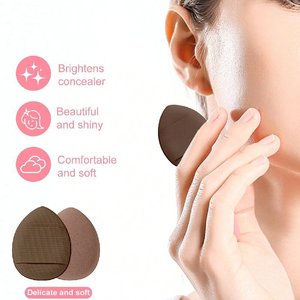 Ensemble de 40 outils de beauté rose laiteux, comprenant un éponge applicateur en forme de goutte d'eau, un ensemble complet pour application humide, des pinceaux et un bandeau - Product Image 3