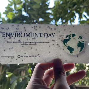 Promotional Custom Plant able Seed Paper,Customer Size Ecological Paper Card Logo Size Seed Paper