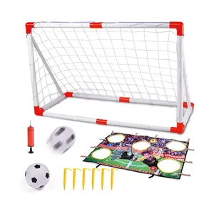 Kids Soccer Goal Set with Aim Target, Sport Toys for Kids 31.1 X 47.6 Inch Size Great Outdoor Toys