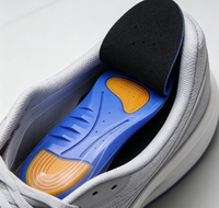 Semelles intérieures confortables en PU super douces, 2 pièces, soutien de la voûte plantaire, haute résilience, respirantes, absorbant la transpiration, anti-odeurs, pour l'entraînement et le sport