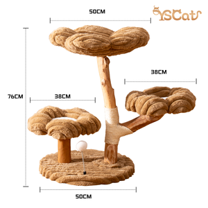 Tour d'arbre à chat écologique en sisal et bois de haute qualité meubles d'escalade pour chat de luxe modernes à 4 niveaux avec emballage en carton - Product Image 4