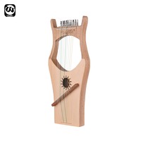Lyre à cordes Walter.t à 10 cordes en bois, cordes en nylon, dessus en épicéa, fond en bois de caoutchouc, instrument à cordes avec sac de transport WH02