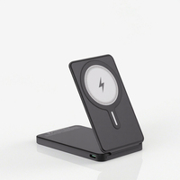 Cargador Rápido Tipo C PD de 20 W de Alta Calidad, Banco de Energía Inalámbrico Portátil, Soporte Magnético Plegable, Función de Soporte para Batería