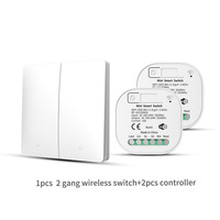 Tuya wifi rf 433 mhz module de commutateur de télécommande sans fil auto-alimenté pas besoin de fil de batterie interrupteur mural fonctionne avec alexa