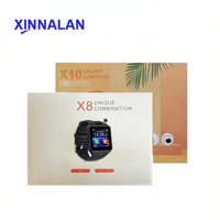 Kit de montre connectée Xinnalan X8 avec écouteurs TWS, chargeur sans fil, ensemble de montres de sport haut de gamme 7-en-1, coffret cadeau