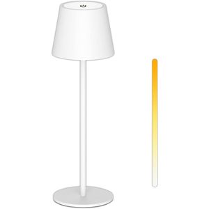 Lampada da Tavolo in Plastica Antela con Controllo Touch LED, 3000K 4000K 5000K, Ricaricabile a Batteria, Paralume Bianco, Design Minimalista - Product Image 1