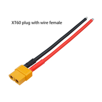 Offre Spéciale XT60 XT-60 connecteurs de balle en silicone 14 AWG fil RC Lipo batterie quadrirotor faisceau de câblage avec prises mâles femelles