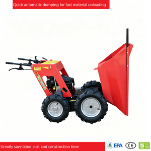 <span class=keywords><strong>Brouette</strong></span> motorisée à <span class=keywords><strong>moteur</strong></span> essence Euro V, capacité de charge de 250 kg, quatre roues, mini-dumper pour le transport en jardin - Product Image 2