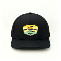 Casquette de baseball et de golf 5 panneaux en gros, casquette imperméable découpée au laser, casquettes personnalisées avec logo en caoutchouc, casquette de baseball personnalisée, faible MOQ