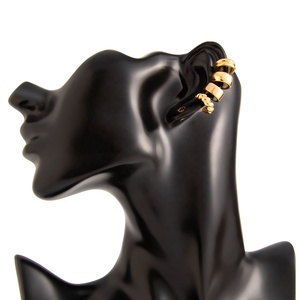 Hot Bán Đồ Trang Sức Thời Trang Mạ Vàng Hợp Kim Kim Loại Mịn Nước <span class=keywords><strong>Drop</strong></span> Tai Clip Và Đinh Tai Hoop Clip Bông Tai Bộ Cho Phụ Nữ - Product Image 2