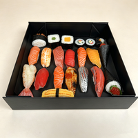Scatola per Sushi Pieghevole Magnetica Personalizzata, Materiali Riciclati Ecologici, Cartone Grigio Resistente all'Olio, Laminazione Opaca per Alimenti