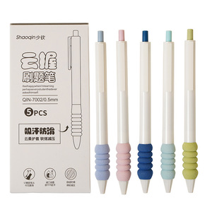 Bolígrafo de punta redonda con botón pulsador y esponja Yu Sheng de 0.5 mm, herramienta de escritura para exámenes de estudiantes, colores surtidos - Product Image 5
