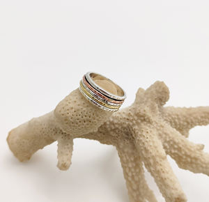 Bague en pierre taillée en diamant pour femme en argent sterling 925 ethnique simple de créateur réglage de lunette en laiton et cuivre mignon pour les mariages et les fêtes - Product Image 3