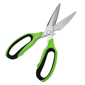 <b>Kitchen</b> Multi Purpose <b>Scissors</b> Stainless Steel Green And Black Straight Head For Home Use - Product Image 2