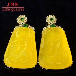 Best-Seller sur Douyin Men's Landscape Brand Natural Agate Ice-Like Canary Stone Landscape Lucky Pendant Wholesale - Product Image 3