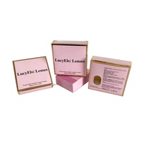Boîte de lentilles de couleur nue et petites boîtes d'autocollants pour lentilles de contact boîte d'emballage de lentilles de contact personnalisées