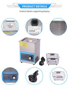 Limpiador ultrasónico portátil 120T, 2L, 60W, temporizador Digital, <span class=keywords><strong>lavadora</strong></span> sónica para el hogar, joyería, gafas, Instrumentos dentales - Product Image 2