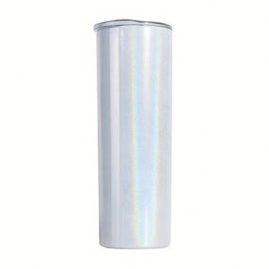 Wholesale 20oz <b>Glitter</b> Rainbow Skinny Straight Tumbler 600ml Stainless Steel Thermal Gift Cup - Product Image 1