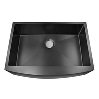 Évier de cuisine à tablier en acier inoxydable 304, grand modèle 33/36 pouces, style ferme, norme américaine OEM, couleur bronze canon, avec accessoires, en promotion
