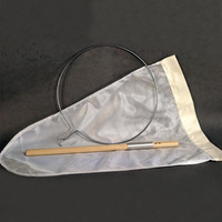 Nouvelle cage pliable semi-circulaire blanche écologique pour attraper les insectes et les papillons, avec poignée en aluminium et fermeture éclair (pour animaux de compagnie)