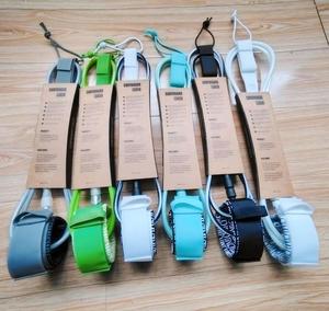 Laisse de surf professionnelle solide et légère, haute résistance, antidérapante, 4 à 12 pieds, avec doubles émerillons flexibles, couleur personnalisable - Product Image 2