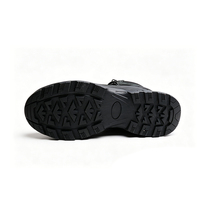 Bottes de randonnée et d'escalade noires unisexes, pour entraînement sportif, imperméables, respirantes, en mesh et nubuck, avec semelle extérieure en caoutchouc et semelle intermédiaire.
