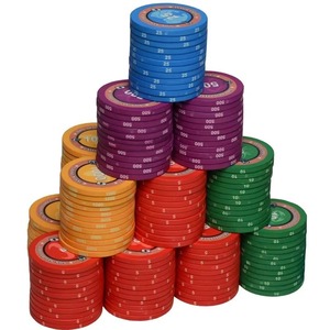 Fichas de póquer de cerámica de 39mm de lujo, 10 Uds., fichas de juego, fiestas, casinos en casa, juegos de cartas, 14g, accesorios de rueda de <span class=keywords><strong>ruleta</strong></span> de Blackjack Xc - Product Image 2