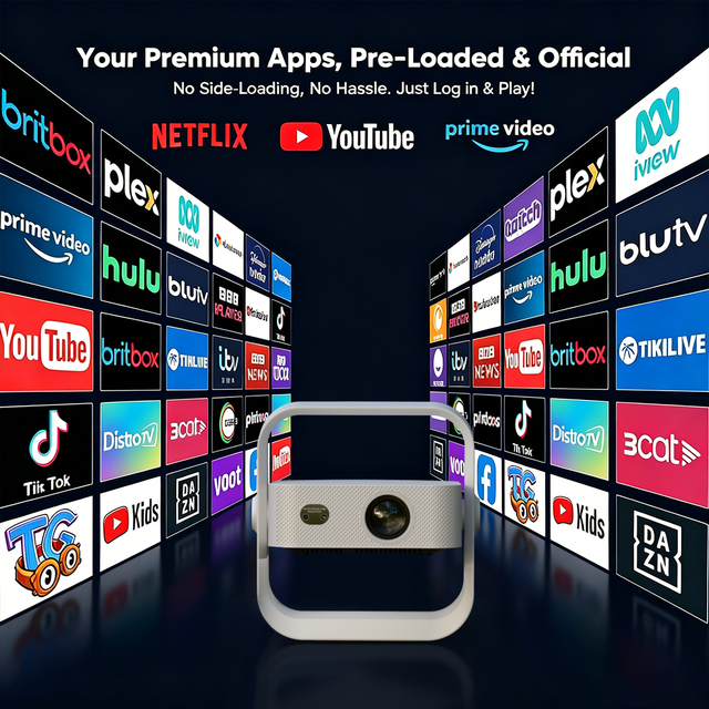 Full HD Dual WIFI Android 12 Native HD 1080P Home Video Potable Home Cinema Movie Projector