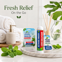 Inhalateur d'aromathérapie OEM ODM aux ingrédients naturels purs pour la relaxation et le soulagement des sinus, produit de spa respiratoire parfumé