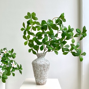 Plante artificielle de gardénia à tige unique Qingyu Chronicle, décoration en caoutchouc souple, ornement de mariage - Product Image 3