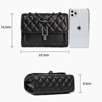 Tas selempang wanita modis harga pabrik, desain kulit imitasi PU, tas tangan rantai mewah, dompet wanita, tas selempang crossbody