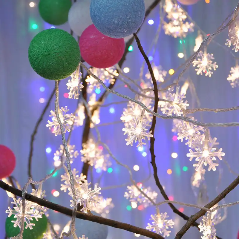 Kar tanesi LED ışık noel süslemeleri ev için Garland noel ağaç dekor süsleme 2022 Navidad noel hediye yeni yıl