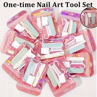 Nouveau kit de soin des ongles portable 5 pièces, pousse-cuticules et lime à ongles, outils de manucure, outil d'art des ongles, accessoires de lime portable, manucure