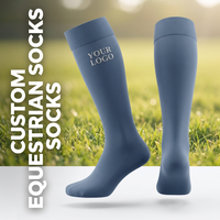 Chaussettes d'équitation longues pour hommes, personnalisées, de haute qualité, en tricot sublimé, chaussettes de sport équestres personnalisées