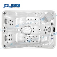 JOYEE Meilleur fournisseur de Chine, bain à remous de massage extérieur, bain à remous 3 sièges cascade design France, spa, bain extérieur