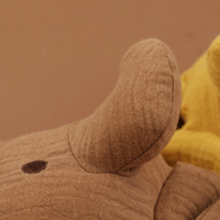 Couverture pour bébé en coton mousseline de couleur unie, jouet en peluche, éléphant, poupée douce, couverture de sécurité pour bébé, couverture de sommeil pour nouveau-né