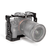 Cage vidéo BAFANG noire en alliage d'aluminium pour A7M3/R3/A9/A7R/A7 II avec griffe porte-accessoire, portable